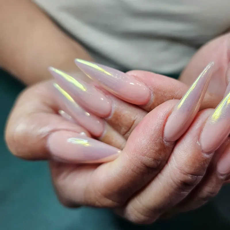 Acrylic, gel, stiletto, ombré, natural by Unlimited Nail Systems in Sugar Land, TX
