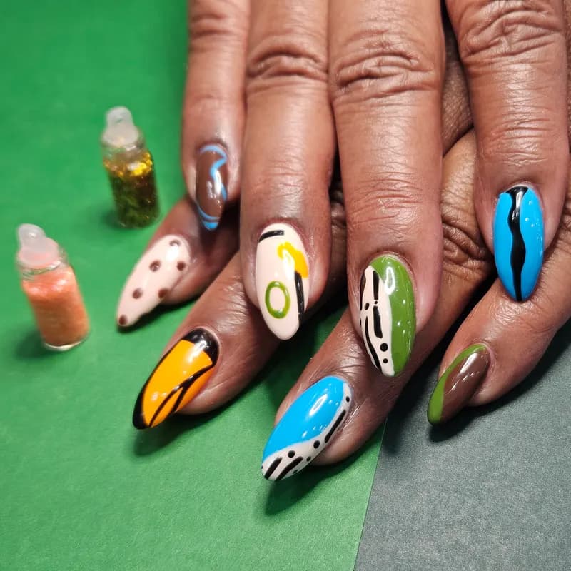 Design, builer, gel by Unlimited Nail Systems in Sugar Land, TX