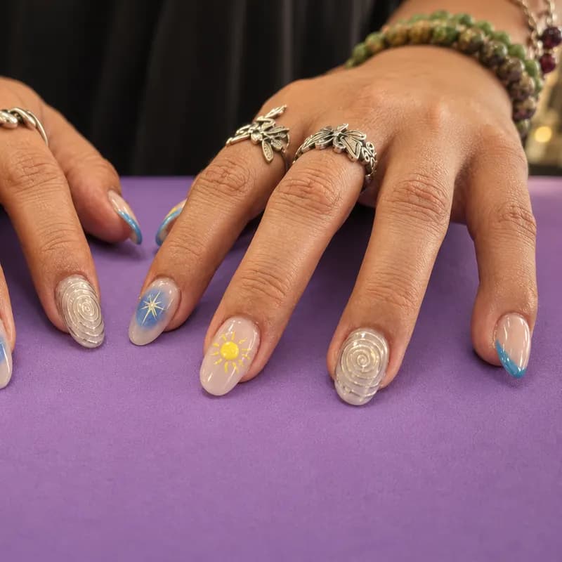 Nail enhancements, builder gel, manicure, gel, x, designs by Unlimited Nail Systems in Sugar Land, TX